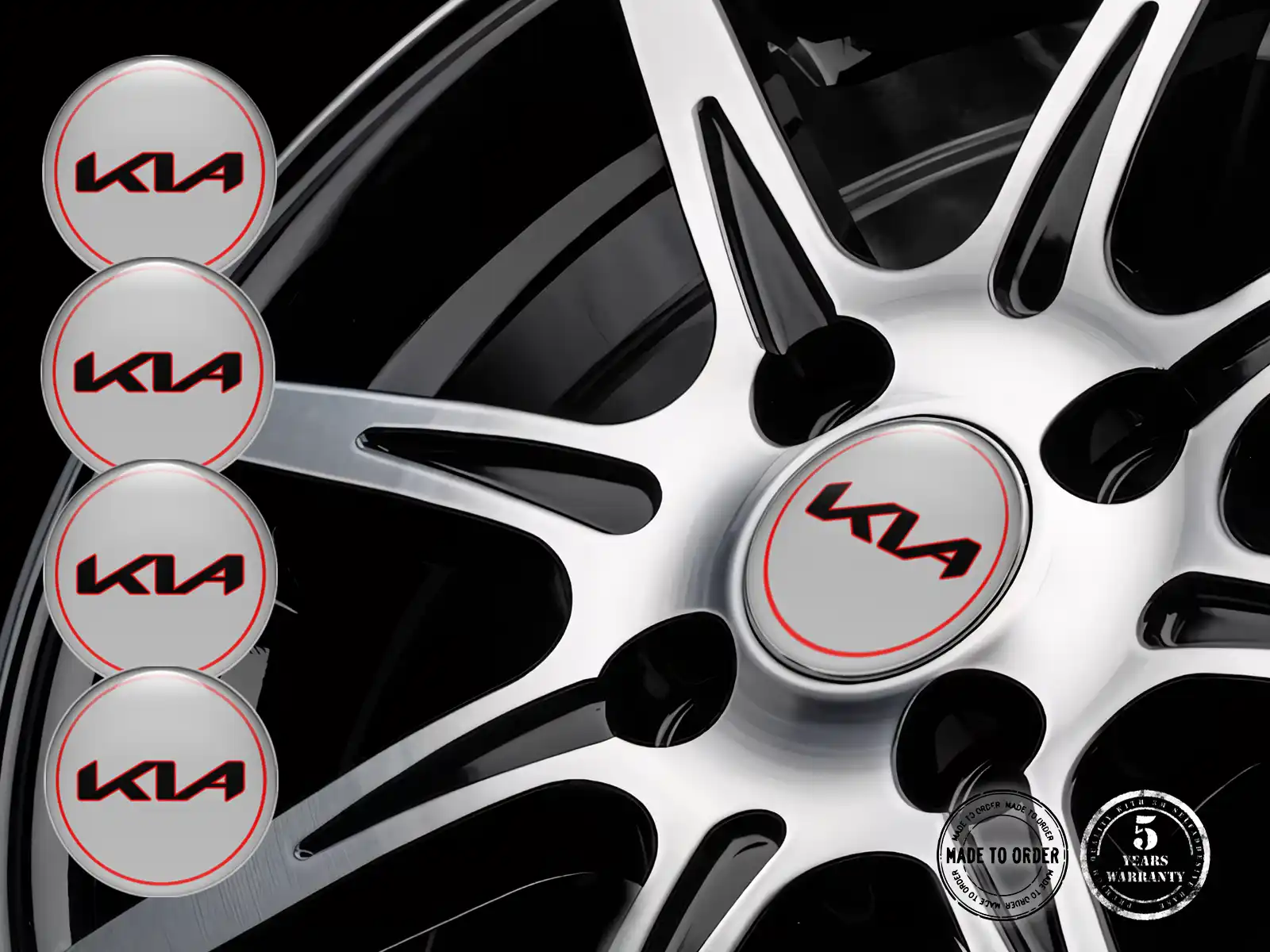 KIA Pegatina de Silicona Logo Calcomanías de Rueda de Lujo